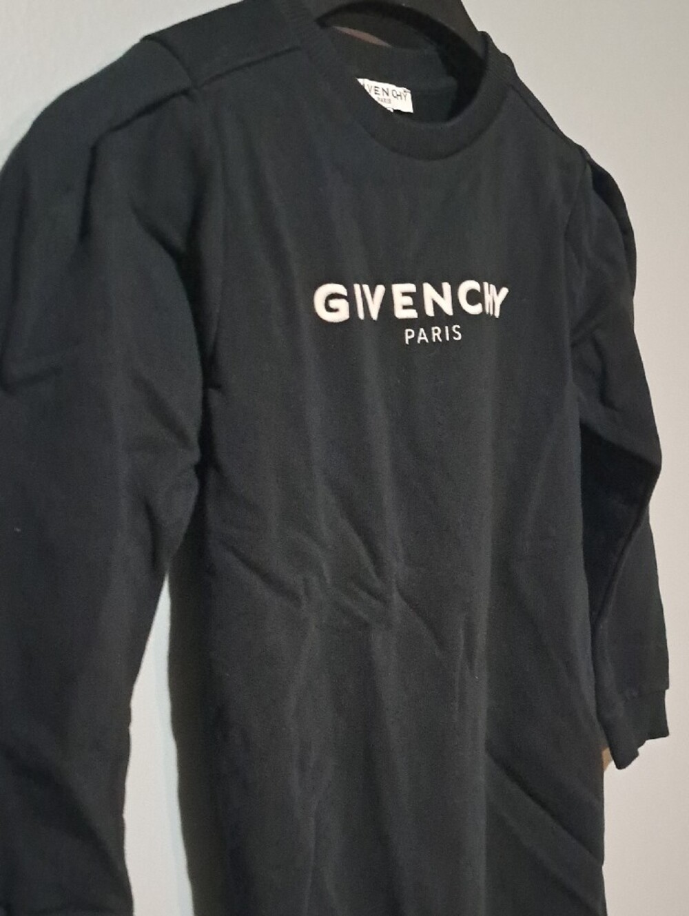 Givenchy Black Long-Sleeve Logo Dress Tee - Picture 3 of 5